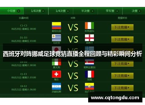西班牙对阵挪威足球竞猜直播全程回顾与精彩瞬间分析
